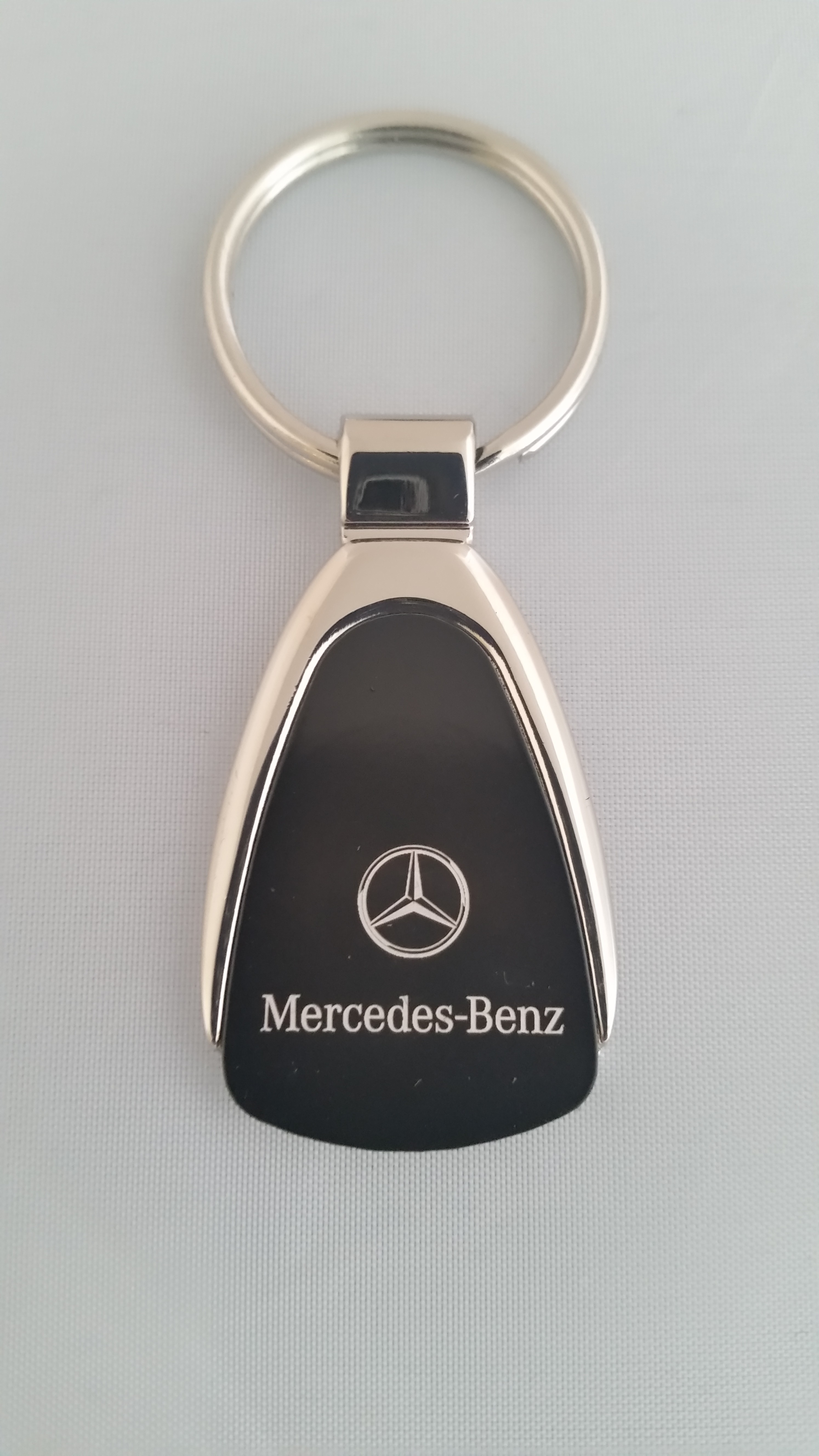 Mercedes Benz Black Teardrop Keychain  
