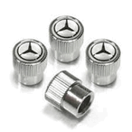 Mercedes Benz Silver Valve Stem Caps 